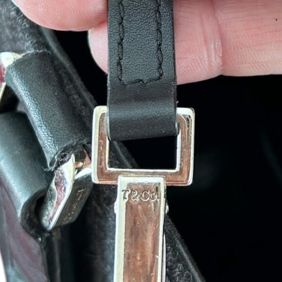 Tiffany & Co Smooth Leather & Grey Wool Conner Slim Tote Laptop Bag Authentic - Picture 8 of 10